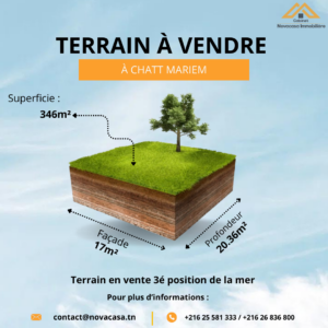 Terrain 346m² à Chott Mariem